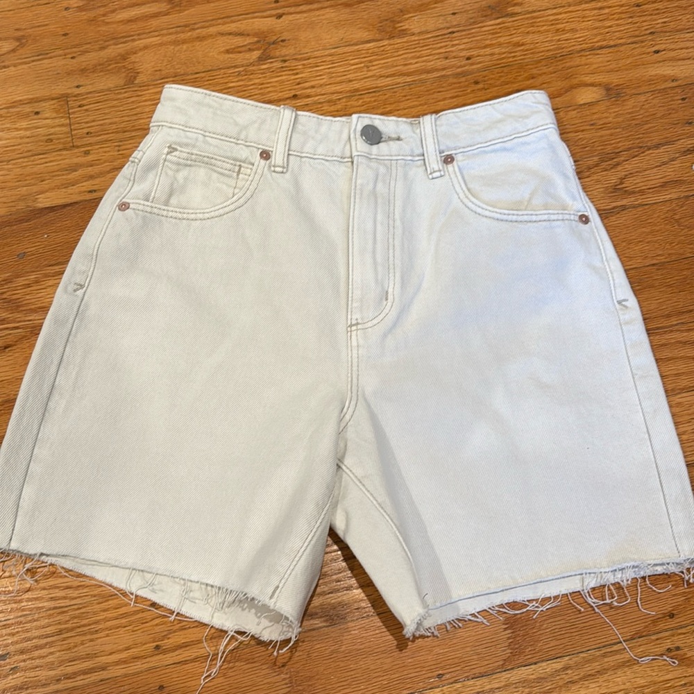 Cut off shirts in white denim | Abrand jeans NWT